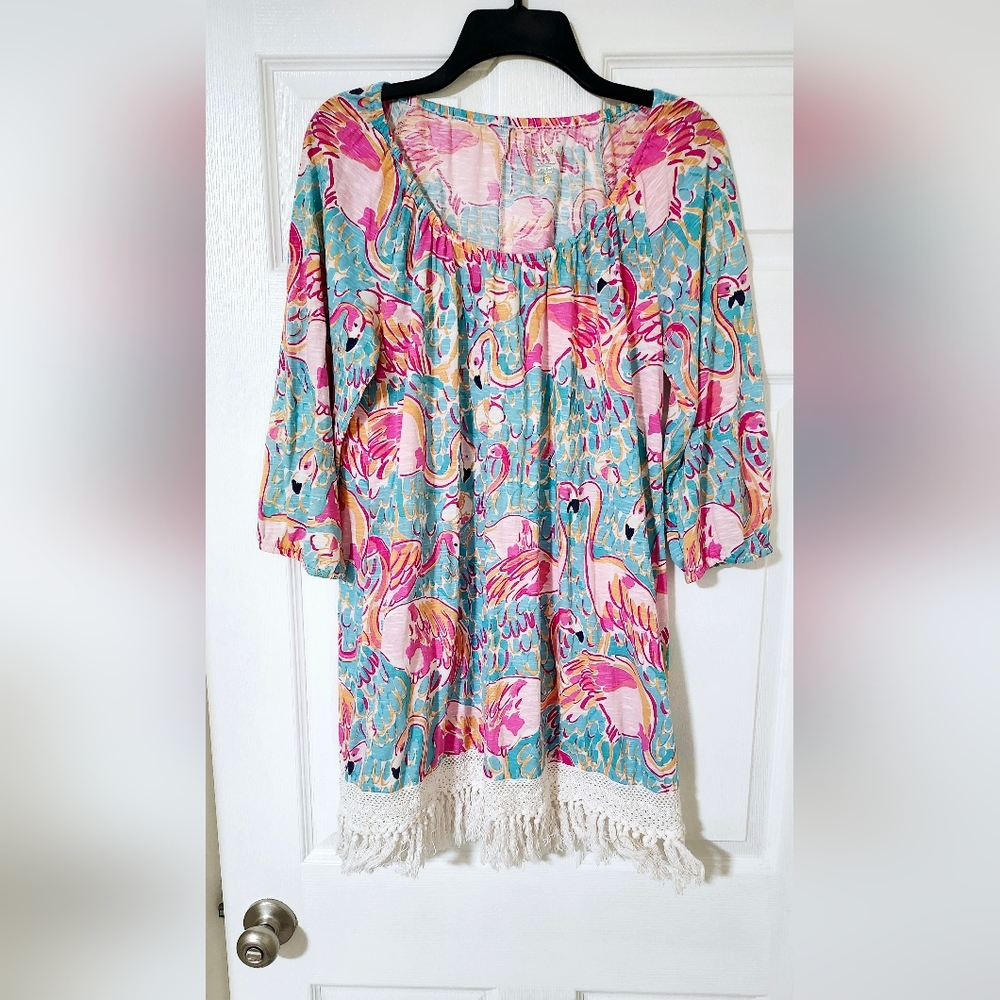 Lilly Pulitzer Vibrant Flamingo Coverup